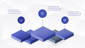 深蓝色低面多边形风格PPT免费下载(3)