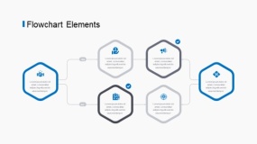 简约设计蓝色工业流程图PPT图表下载(21)