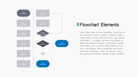 简约设计蓝色工业流程图PPT图表下载(5)
