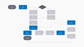 简约设计蓝色工业流程图PPT图表下载(6)