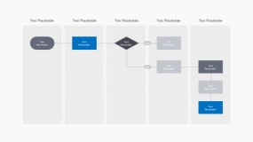简约设计蓝色工业流程图PPT图表下载(7)