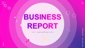 蓝紫色渐变团队工作呈现PPT模板免费下载