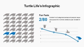蓝色大海鱼群海洋生物PPT图表下载(13)