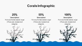 蓝色大海鱼群海洋生物PPT图表下载(15)