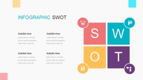 靓丽多彩SWOT优劣势分析PPT免费下载(2)