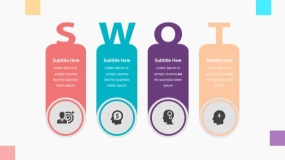 靓丽多彩SWOT优劣势分析PPT免费下载(9)