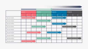 时间流程图斜箭头PPT免费下载(11)