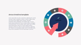 时间流程图斜箭头PPT免费下载(17)