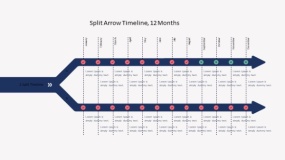 时间流程图斜箭头PPT免费下载(2)