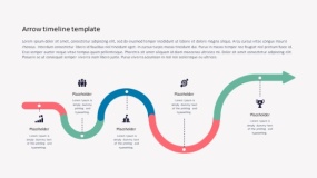 时间流程图斜箭头PPT免费下载(28)