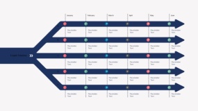 时间流程图斜箭头PPT免费下载(5)