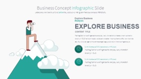 绿色卡通人物鼠绘手绘PPT图表下载(1)