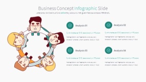 绿色卡通人物鼠绘手绘PPT图表下载(12)