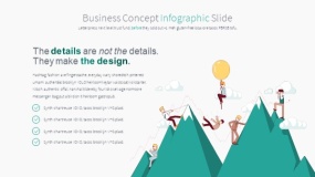 绿色卡通人物鼠绘手绘PPT图表下载(13)