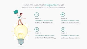 绿色卡通人物鼠绘手绘PPT图表下载(17)