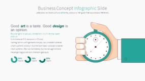 绿色卡通人物鼠绘手绘PPT图表下载(22)