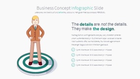 绿色卡通人物鼠绘手绘PPT图表下载(25)