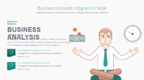 绿色卡通人物鼠绘手绘PPT图表下载(30)