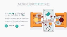 绿色卡通人物鼠绘手绘PPT图表下载(32)