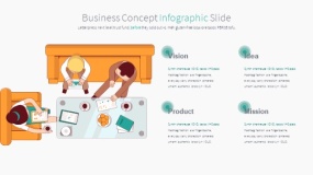 绿色卡通人物鼠绘手绘PPT图表下载(33)