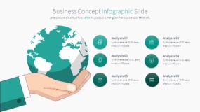 绿色卡通人物鼠绘手绘PPT图表下载(7)