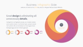 炫彩创意弧形素材PPT图表下载(2)