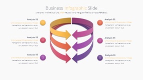 炫彩创意弧形素材PPT图表下载(4)