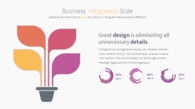 炫彩创意弧形素材PPT图表下载(9)