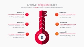 橙色创意设计PPT逻辑图表下载(21)