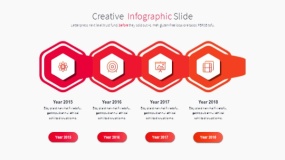 橙色创意设计PPT逻辑图表下载(22)