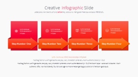 橙色创意设计PPT逻辑图表下载(25)