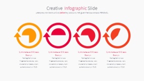 橙色创意设计PPT逻辑图表下载(33)