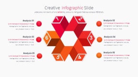 橙色创意设计PPT逻辑图表下载(8)