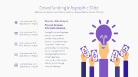 商务蓝色众筹融资PPT图表下载(2)