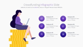 商务蓝色众筹融资PPT图表下载(6)