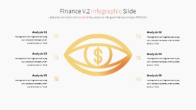 金色渐变卡通投资理财图标PPT图表下载(15)