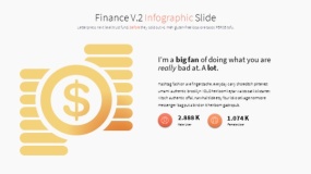 金色渐变卡通投资理财图标PPT图表下载(3)