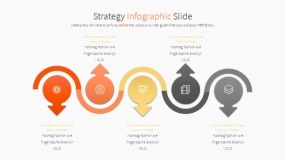 橙色主题PPT逻辑图表免费下载(16)