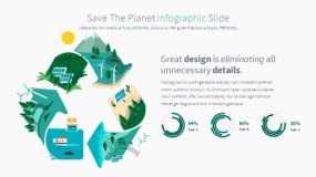 卡通地球生态环境的PPT图表下载(1)