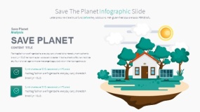 卡通地球生态环境的PPT图表下载(12)