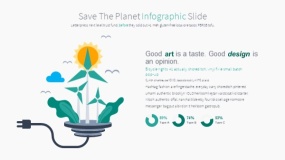 卡通地球生态环境的PPT图表下载(14)