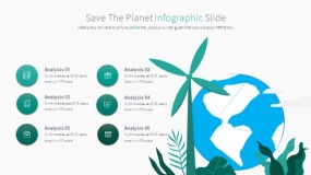 卡通地球生态环境的PPT图表下载(17)