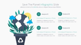 卡通地球生态环境的PPT图表下载(5)