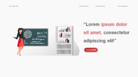 2.5D插画PPT模板 学校学习教育PPT图表(13)