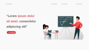 2.5D插画PPT模板 学校学习教育PPT图表(18)