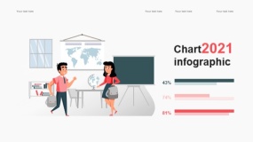 2.5D插画PPT模板 学校学习教育PPT图表(22)