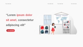 2.5D插画PPT模板 学校学习教育PPT图表(29)