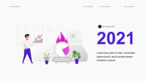 2.5D插画商业办公 团队会议PPT图表下载(16)