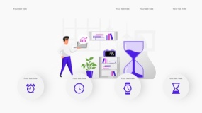 2.5D插画商业办公 团队会议PPT图表下载(24)