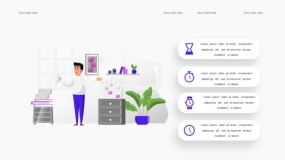 2.5D插画商业办公 团队会议PPT图表下载(31)